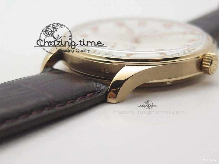 MIROTIME 0207 Compact Portuguese IW545409 RG ZF 1:1 Best Edition White Dial On Brown Leather Strap A 7336
